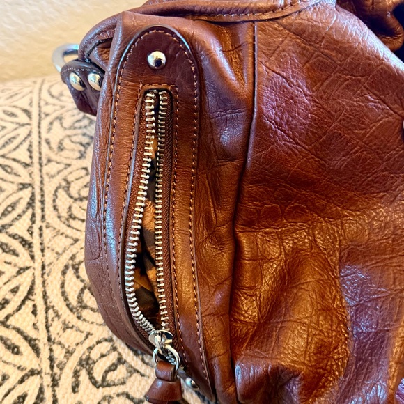 B. Makowsky Brown Leather Handbag - Picture 11 of 14